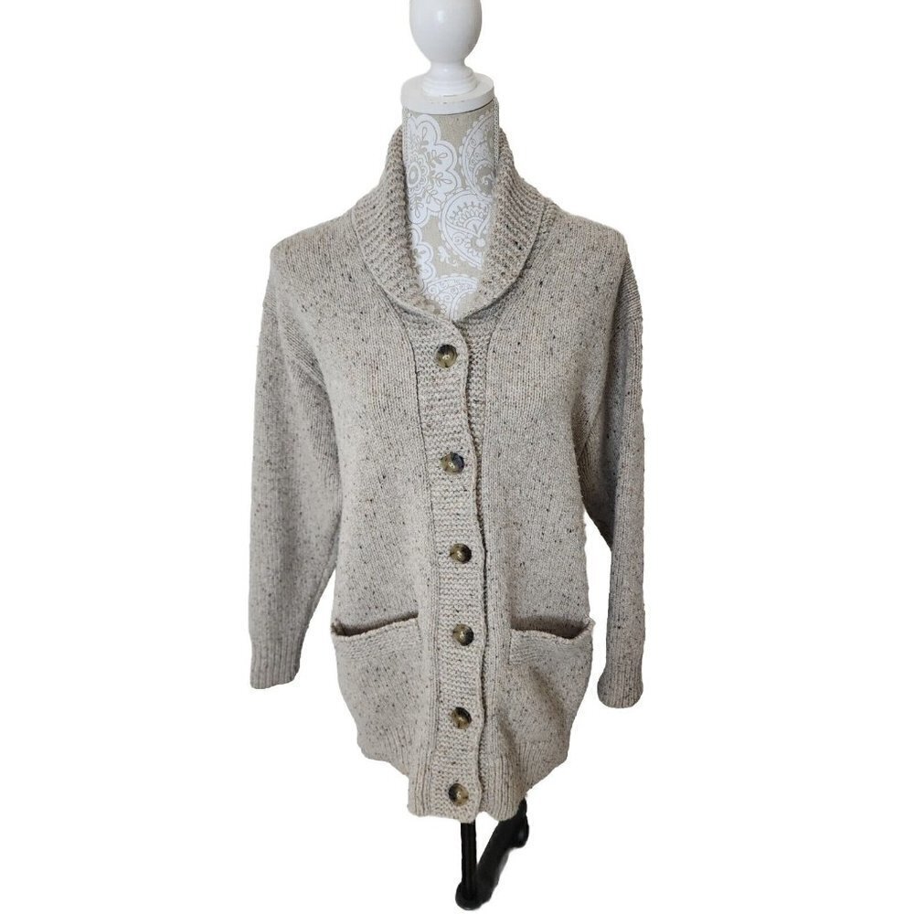 Aritzia Wilfred Free Backyard Womens Beige Long Sleeve Heavy Cardigan Coat XS